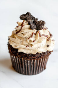 Chocolate cupcake topped with Oreo pieces as made famous by Sweets by Diane in Roseville, Minnesota