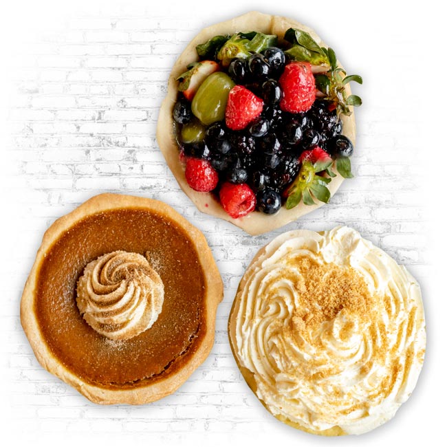 Homemade custom pumpkin, fruit and cream pies from Sweet & Savory By Diane in Roseville, MN.